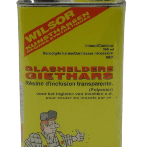 Glasheldere polyester giethars